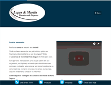 Tablet Screenshot of lopesemartinseguros.com